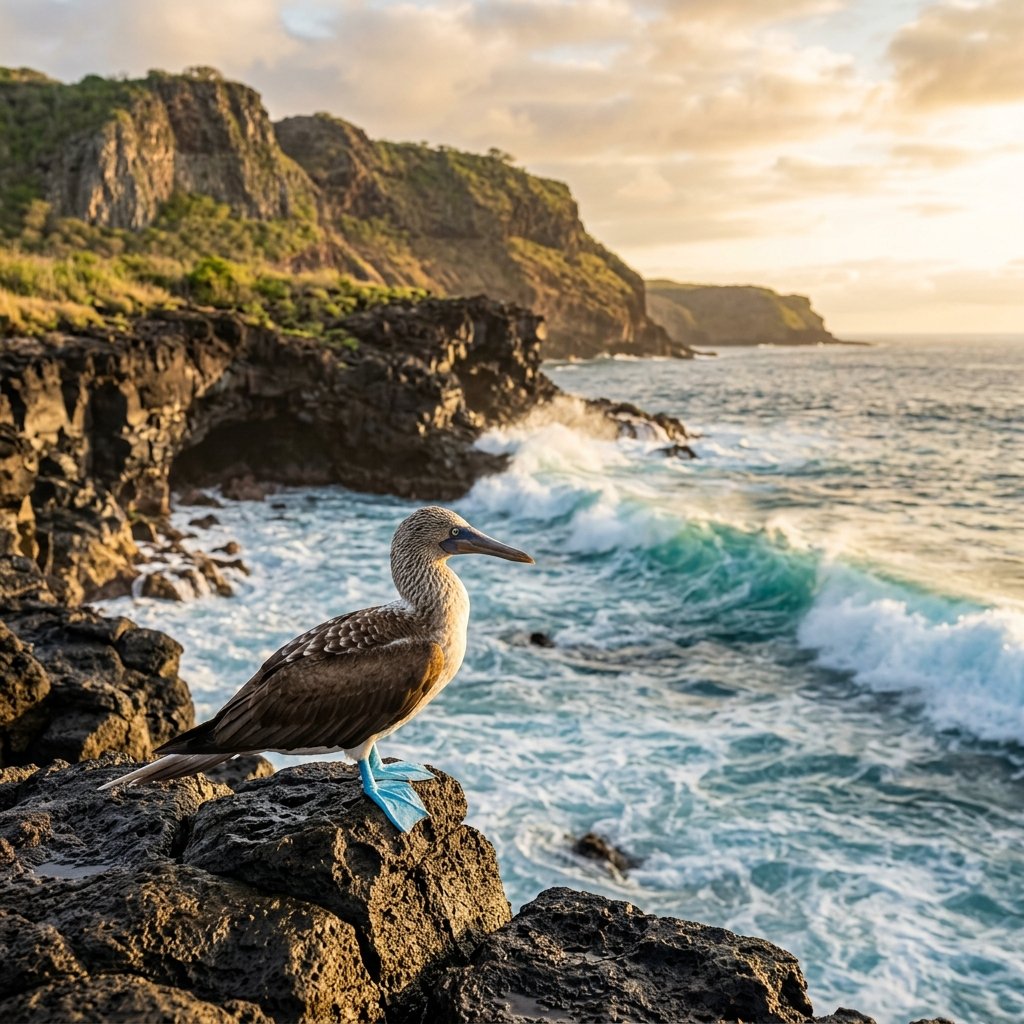 Blue-footed Booby on Galapagos coast - Ecuador Galapagos tour
